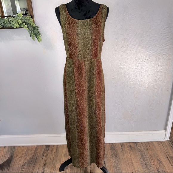 Vintage Karin Stevens Sleeveless Maxi Dress (see desc. for dimensions) - Picture 1 of 5